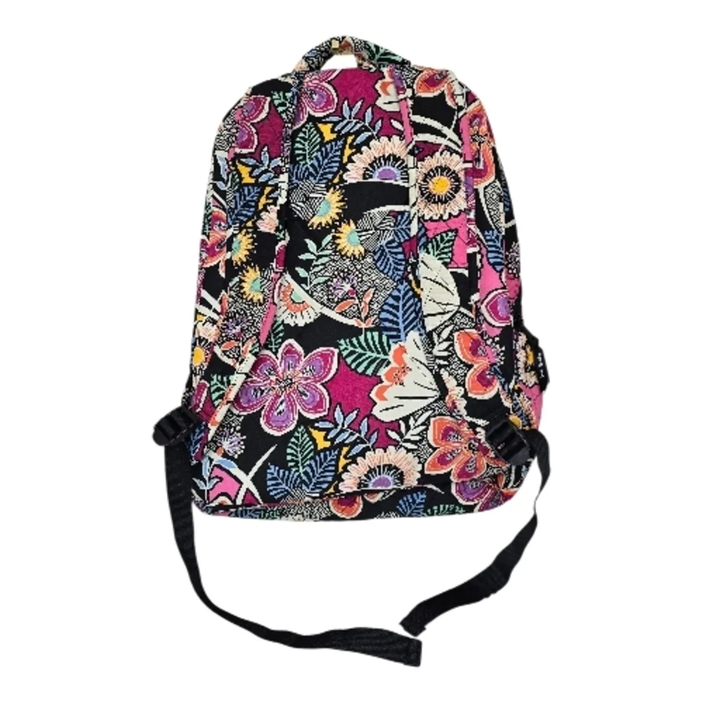 Vera Bradley Quilted Cotton Backpack Floral Multicolor Travel School Bag
